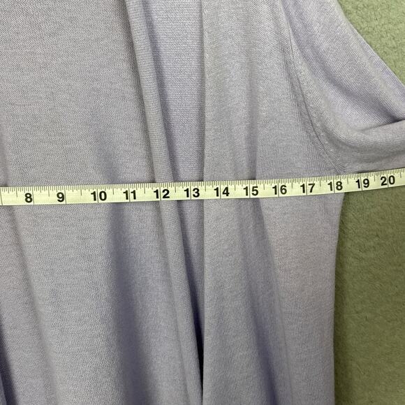 bryn WALKER Women's Open Front Cardigan Hi-Low Hem Lilac Size S Lightweight - Picture 3 of 7